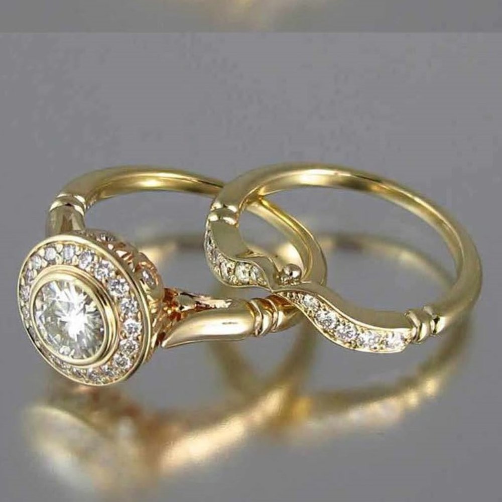 Hera Bridal Set - Solid Brass - AAA Austrian CZ - Picture 3 of 8